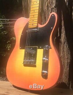 Pairadice Musicians Supply Co. Tequila Sunrise Burst Tele Style Guitar 1 Of 1