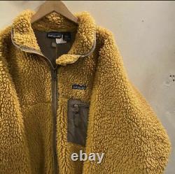 Patagonia classic retro pile cardigan fleece jacket size XL Tequila gold