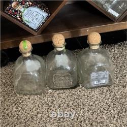 Patron Empty Tequila Bottles with Corks, Limited Edition Box, Clear, 750ml & 1L