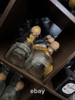 Patron Empty Tequila Bottles with Corks, Limited Edition Box, Clear, 750ml & 1L