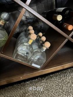 Patron Empty Tequila Bottles with Corks, Limited Edition Box, Clear, 750ml & 1L