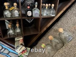 Patron Empty Tequila Bottles with Corks, Limited Edition Box, Clear, 750ml & 1L