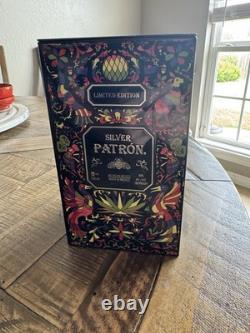 Patron Empty Tequila Bottles with Corks, Limited Edition Box, Clear, 750ml & 1L