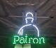 Patron Patrón Premium Tequila 17x14 Neon Sign Light Lamp Bar Open Real Glass