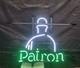 Patron Patrón Premium Tequila 17x14 Neon Sign Light Lamp Bar Open Real Glass