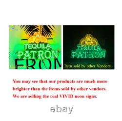 Patrón Patron Tequila Bee 20x16 Neon Sign Light Lamp With HD Vivid Printing