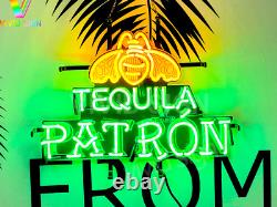 Patrón Patron Tequila Bee 20x16 Neon Sign Light Lamp With HD Vivid Printing
