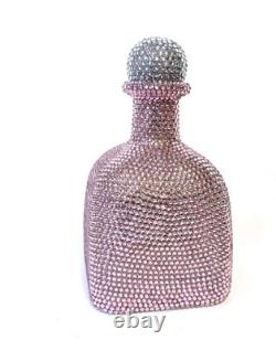 Patron Pink & Silver Rhinestone Bling Bedazzled 750ml Empty Tequila Bottle