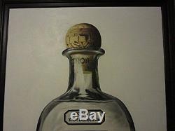 Patron Silver Premium Tequila Bottle 55 1/2 X 43 1/2 Framed Canvas Painting