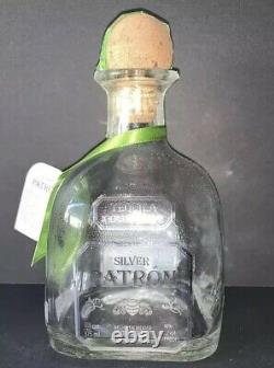 Patron Silver Tequila Empty Numbered Bottle Decanter 375 ml Cork