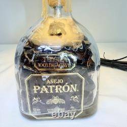Patrón Tequila Bottle Lamp Añejo 750ml Made in Mexico Fathers Day