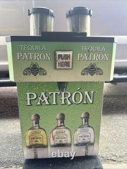 Patron Tequila Chilled Shot Machine Dispenser 2 Bottle Cooler Bar Tap Display Patron Tequila Chilled Shot Machine Dispenser 2 Bottle Cooler Bar Tap Display