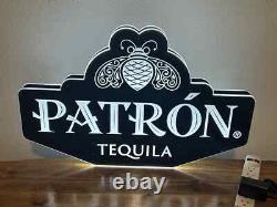 Patron Tequila Double Sided Led Bar Sign Man Cave Garage Decor Lighted Sign