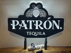 Patron Tequila Double Sided Led Bar Sign Man Cave Garage Decor Lighted Sign
