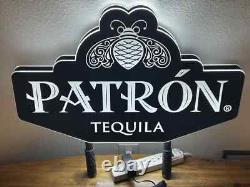 Patron Tequila Double Sided Led Bar Sign Man Cave Garage Decor Lighted Sign