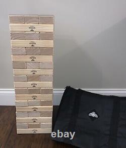 Patron Tequila Giant Wooden Toppling Tower Game With Bag NEW