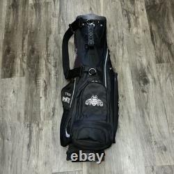 Patron Tequila Golf Bag Stand Black 7-way 5 Zip Pockets Excellent Condition