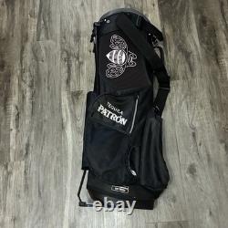 Patron Tequila Golf Bag Stand Black 7-way 5 Zip Pockets Excellent Condition