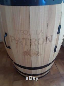 Patron Tequila Home Bar with Patron Bumblebee Burned into Wood