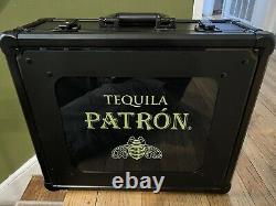 Patron Tequila Lighted Briefcase. Very Rare 2 Bottle Locking Case Heavy