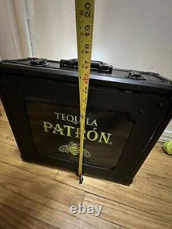 Patron Tequila Lighted Briefcase. Very Rare 2 Bottle Locking Case Heavy