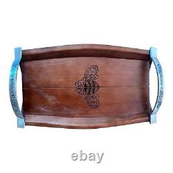 Patron Tequila Vintage Wooden Serving Rectangle Tray RARE FIND