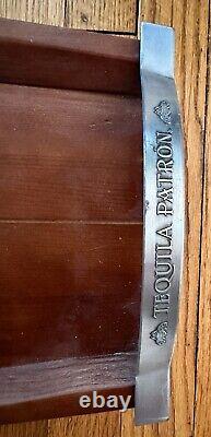Patron Tequila Vintage Wooden Serving Rectangle Tray RARE FIND