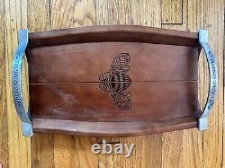 Patron Tequila Vintage Wooden Serving Rectangle Tray RARE FIND