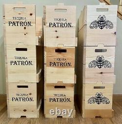 Patron Tequila Wooden Crates Set of 3