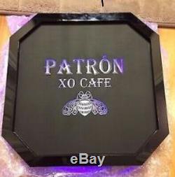 Patron Tequila XO Cafe LED Lighted Serving Tray Bottle Glorifier Drink Platter