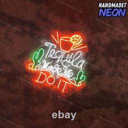 Personalised Tequila Made Me Do It Neon Sign Led Decor 23inch Size