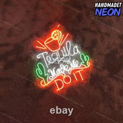 Personalised Tequila Made Me Do It Neon Sign Led Decor 23inch Size