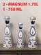 Qty. 2 Clase Azul Reposado Tequila Magnum 1.75l Empty Bottles And (1) 750ml