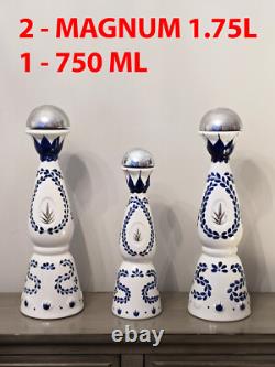 Qty. 2 Clase Azul Reposado Tequila Magnum 1.75L Empty Bottles and (1) 750ml