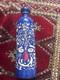 Rare Casa Verde Anejo 900 Ml Empty Tequila Bottle Mexico Blue Porcelain Etched