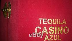 RARE Casino Azul Tequila 3in1 Limited Edition Decanter Glass Bottle +Velvet Case