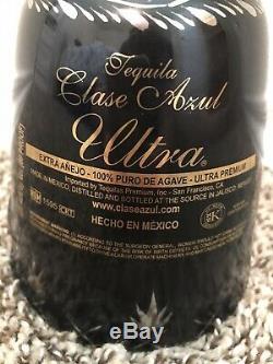 RARE Clase Azul Ultra Anejo Tequila Black/Sliver/Gold Bottle (Empty)