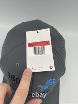 RARE DETROIT LIONS 1800 TEQUILA Nike Hat Cap Gray Classic 99 Dri-Fit Fitted L/XL