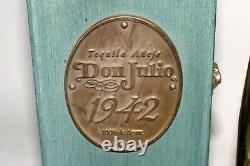 RARE Early DON JULIO 1942 Añejo Tequila Wooden 2 Hinge Coffin Box Bottle #7795