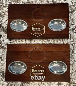RARE Jose Cuervo Reserva De La Familia Tequila Wood Tasting / Serving Tray Set