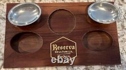 RARE Jose Cuervo Reserva De La Familia Tequila Wood Tasting / Serving Tray Set