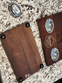 RARE Jose Cuervo Reserva De La Familia Tequila Wood Tasting / Serving Tray Set