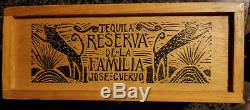 RARE! Jose Cuervo Tequila Reserva De La Familia WOOD BOX JOEL RENDON 1995