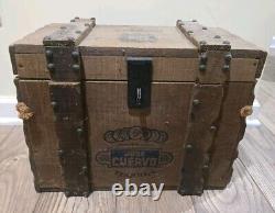 RARE Jose Cuervo Wooden Crate Wood and metal hinged Jose Cuervo tequila