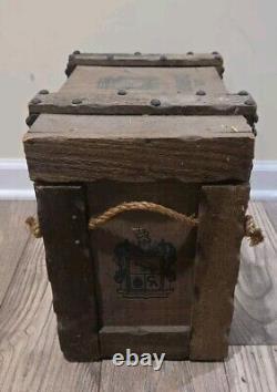 RARE Jose Cuervo Wooden Crate Wood and metal hinged Jose Cuervo tequila