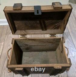 RARE Jose Cuervo Wooden Crate Wood and metal hinged Jose Cuervo tequila