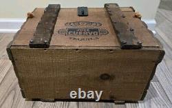 RARE Jose Cuervo Wooden Crate Wood and metal hinged Jose Cuervo tequila