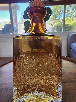 RARE Patron Tequila Amber Yellow Decanter Bottle