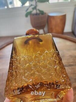 RARE Patron Tequila Amber Yellow Decanter Bottle