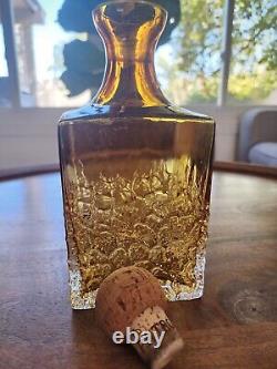 RARE Patron Tequila Amber Yellow Decanter Bottle